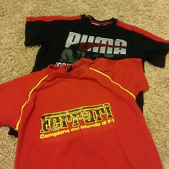 Puma and Ferrari boys t shirts size xs - Picture 1 of 3